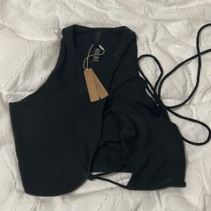 SKIMS lace up super crop